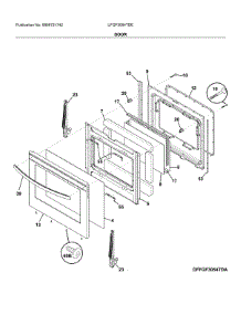 Door parts for Frigidaire Gas Range LFGF3054TDE from AppliancePartsPros.com