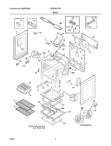 Body parts for Frigidaire Gas Range LFGF3054TDG from AppliancePartsPros.com