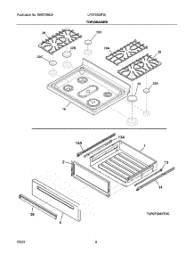 Top / Drawer parts for Frigidaire Gas Range LFGF3054TDJ from AppliancePartsPros.com