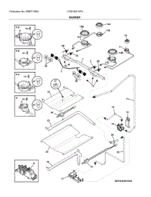 Burner parts for Frigidaire Gas Range LFGH3051VFA from AppliancePartsPros.com