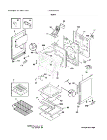 Body parts for Frigidaire Gas Range LFGH3051VFA from AppliancePartsPros.com