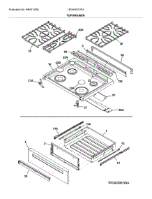 Top / Drawer parts for Frigidaire Gas Range LFGH3051VFA from AppliancePartsPros.com