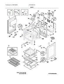 Body parts for Frigidaire Gas Range LFGH3054UFC from AppliancePartsPros.com