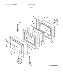 Door parts for Frigidaire Gas Range LFGH3054UFD from AppliancePartsPros.com