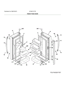 Fresh Food Doors parts for Frigidaire Bottom-Mount Refrigerator LFHB2751TF6 from AppliancePartsPros.com