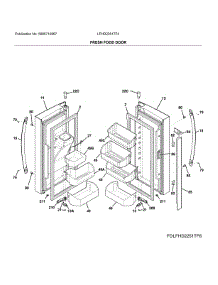 Fresh Food Door parts for Frigidaire Bottom-Mount Refrigerator LFHD2251TF4 from AppliancePartsPros.com
