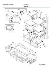 Shelf parts for Frigidaire Bottom-Mount Refrigerator LFHD2251TF4 from AppliancePartsPros.com