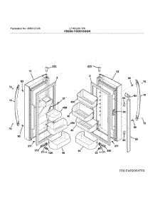 Fresh Food Doors parts for Frigidaire Bottom-Mount Refrigerator LFHD2251TF6 from AppliancePartsPros.com