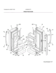 Fresh Food Doors parts for Frigidaire Bottom-Mount Refrigerator LFHD2251TF7 from AppliancePartsPros.com