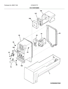 Container parts for Frigidaire Bottom-Mount Refrigerator LFHD2251TF7 from AppliancePartsPros.com