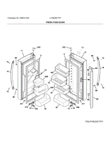 Fresh Food Door parts for Frigidaire Bottom-Mount Refrigerator LFHD2251TF7 from AppliancePartsPros.com