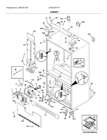 Cabinet parts for Frigidaire Bottom-Mount Refrigerator LFHD2251TF7 from AppliancePartsPros.com