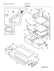 Shelves parts for Frigidaire Bottom-Mount Refrigerator LFHD2251TF7 from AppliancePartsPros.com