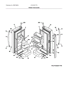 Fresh Food Doors parts for Frigidaire Bottom-Mount Refrigerator LFHD2251TF8 from AppliancePartsPros.com