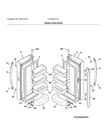 Fresh Food Door parts for Frigidaire Bottom-Mount Refrigerator LFHG2251TF4 from AppliancePartsPros.com