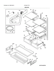 Shelves parts for Frigidaire Bottom-Mount Refrigerator LFHG2251TF4 from AppliancePartsPros.com