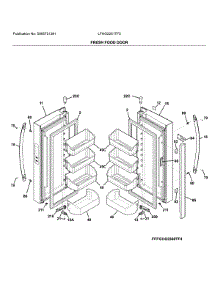 Fresh Food Doors parts for Frigidaire Bottom-Mount Refrigerator LFHG2251TF5 from AppliancePartsPros.com