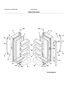 Fresh Food Doors parts for Frigidaire Bottom-Mount Refrigerator LFHG2251TF6 from AppliancePartsPros.com