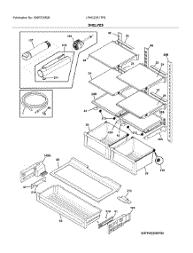 Shelves parts for Frigidaire Bottom-Mount Refrigerator LFHG2251TF6 from AppliancePartsPros.com