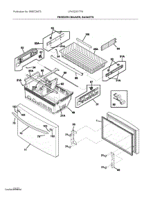 Freezer Drawer, Baskets parts for Frigidaire Bottom-Mount Refrigerator LFHG2251TF8 from AppliancePartsPros.com