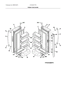 Fresh Food Door parts for Frigidaire Bottom-Mount Refrigerator LFHG2251TF8 from AppliancePartsPros.com