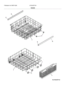 Racks parts for Frigidaire Dishwasher LFID2426TF3A from AppliancePartsPros.com