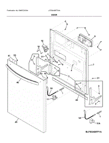 Door parts for Frigidaire Dishwasher LFID2426TF4A from AppliancePartsPros.com