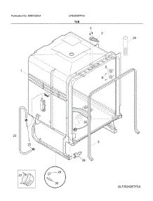 Tub parts for Frigidaire Dishwasher LFID2426TF4A from AppliancePartsPros.com