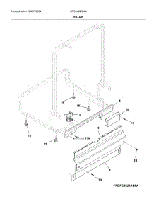 Frame parts for Frigidaire Dishwasher LFID2426TF4A from AppliancePartsPros.com