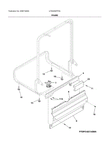 Frame parts for Frigidaire Dishwasher LFID2426TF5A from AppliancePartsPros.com