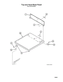 Top / Hood Back Panel parts for Speed Queen Washer LFNE5BSP115TW01 from AppliancePartsPros.com