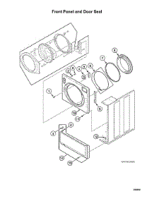 Front Panel / Door Seal parts for Speed Queen Washer LFNE5BSP115TW01 from AppliancePartsPros.com