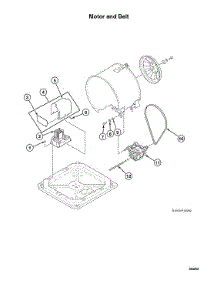 Motor / Belt parts for Speed Queen Washer LFNE5BSP115TW01 from AppliancePartsPros.com