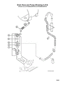 Drain Hose / Pump parts for Speed Queen Washer LFNE5BSP115TW01 from AppliancePartsPros.com