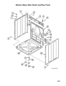 Washer Base / Side Panels / Rear Panel parts for Speed Queen Washer LFNE5BSP115TW01 from AppliancePartsPros.com