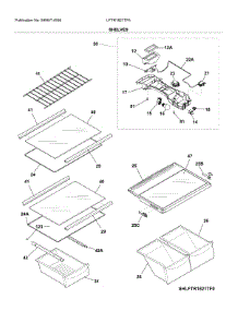 Shelves parts for Frigidaire Top-Mount Refrigerator LFTR1821TF5 from AppliancePartsPros.com