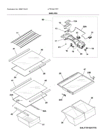 Shelves parts for Frigidaire Top-Mount Refrigerator LFTR1821TFF from AppliancePartsPros.com
