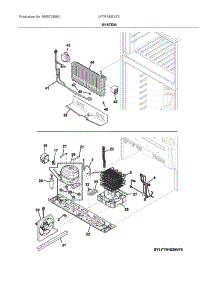 System parts for Frigidaire Top-Mount Refrigerator LFTR1835VF2 from AppliancePartsPros.com