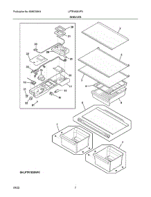 Shelves parts for Frigidaire Top-Mount Refrigerator LFTR1835VF3 from AppliancePartsPros.com