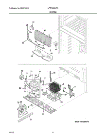 System parts for Frigidaire Top-Mount Refrigerator LFTR1835VF3 from AppliancePartsPros.com