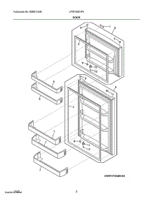 Doors parts for Frigidaire Top-Mount Refrigerator LFTR1835VF5 from AppliancePartsPros.com