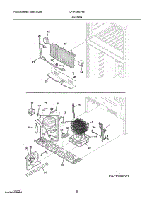 System parts for Frigidaire Top-Mount Refrigerator LFTR1835VF5 from AppliancePartsPros.com