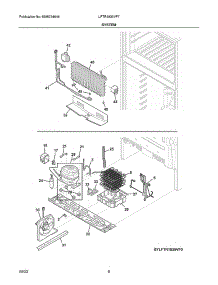 System parts for Frigidaire Top-Mount Refrigerator LFTR1835VF7 from AppliancePartsPros.com