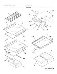 Shelves parts for Frigidaire Top-Mount Refrigerator LFTR2021TF8 from AppliancePartsPros.com