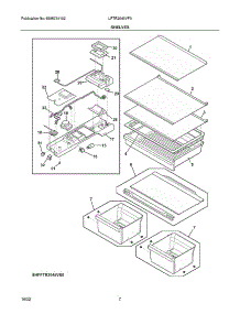 Shelves parts for Frigidaire Top-Mount Refrigerator LFTR2045VF3 from AppliancePartsPros.com