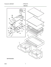 Shelves parts for Frigidaire Top-Mount Refrigerator LFTR2045VF4 from AppliancePartsPros.com