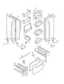 Door Parts parts for Lg Bottom-Mount Refrigerator LFX21976ST/07 from AppliancePartsPros.com