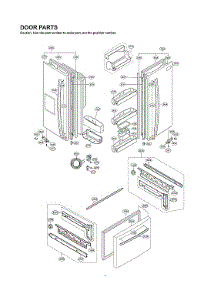 Door Parts parts for Lg Bottom-Mount Refrigerator LFX23961SW/02 from AppliancePartsPros.com