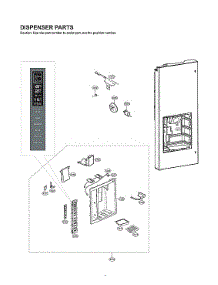 Dispenser Parts parts for Lg Bottom-Mount Refrigerator LFX23961SW/02 from AppliancePartsPros.com