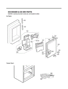 Ice Maker & Ice Bin Parts parts for Lg Bottom-Mount Refrigerator LFX25973SB/05 from AppliancePartsPros.com